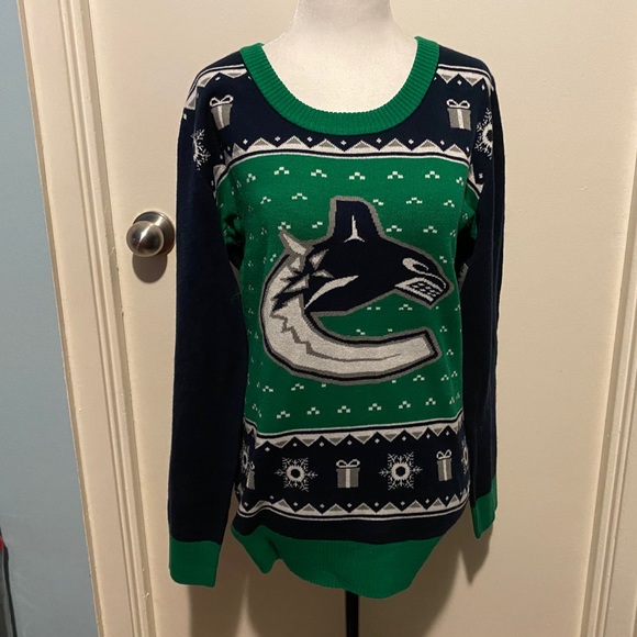 NHL Sweaters Bnwt Nhl Vancouver Canucks Ugly Christmas Sweater